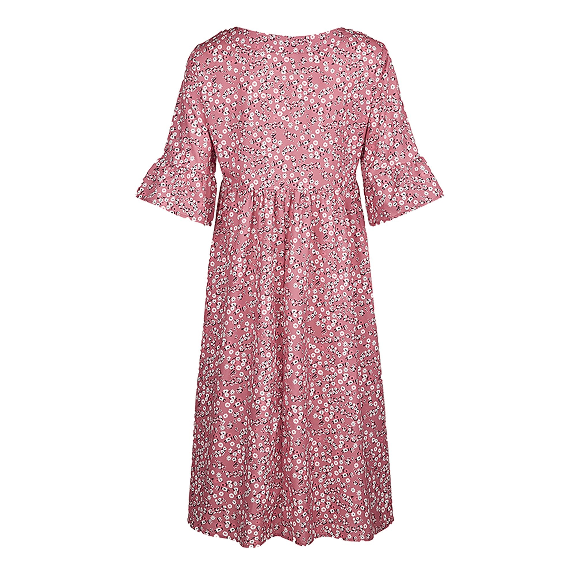 Dames Luchtige a-lijn zomerjurk met bloemen | Midi