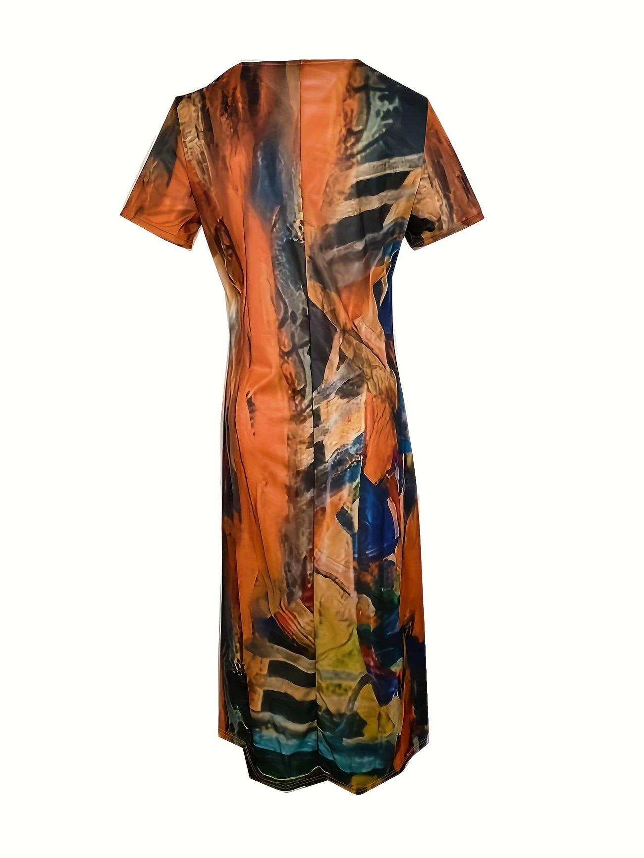 Dames Luchtige abstracte zomerjurk | Midi