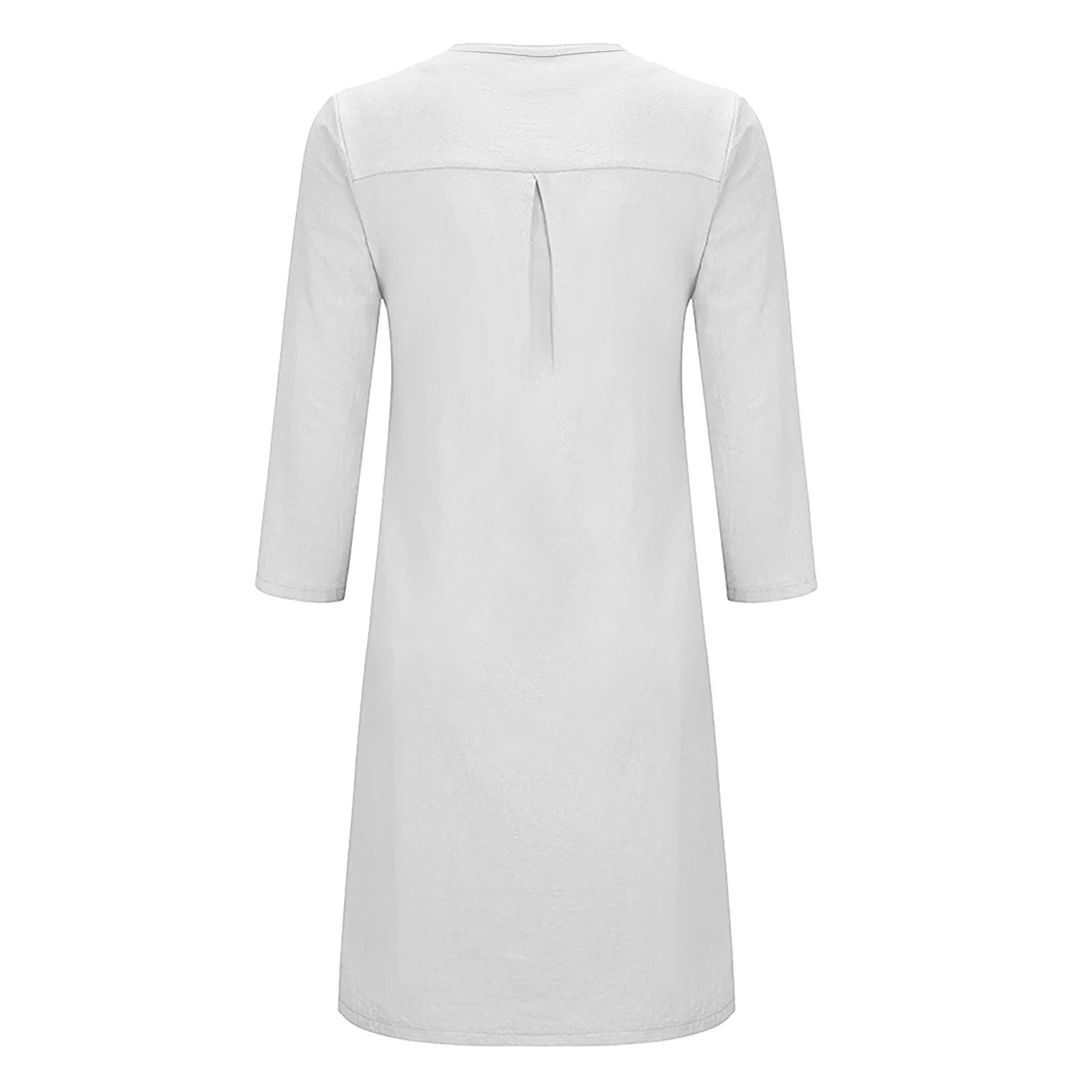 Dames Linnen Zomerjurk | Midi