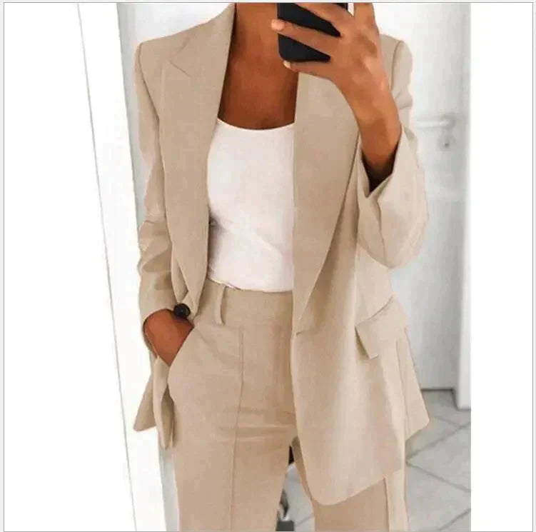 Dames Tweedelig Zomer Pak | Zakelijk, Met Broek