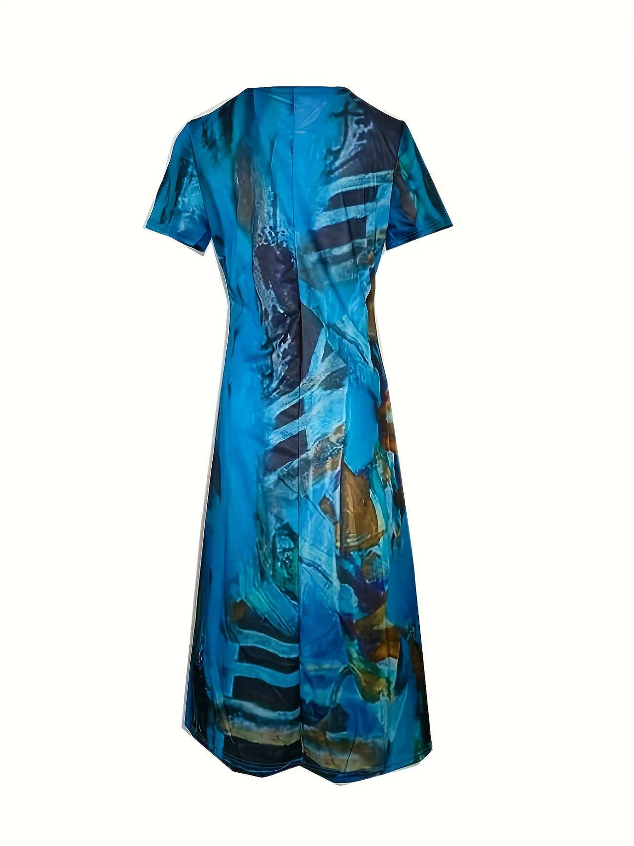 Dames Luchtige abstracte zomerjurk | Midi