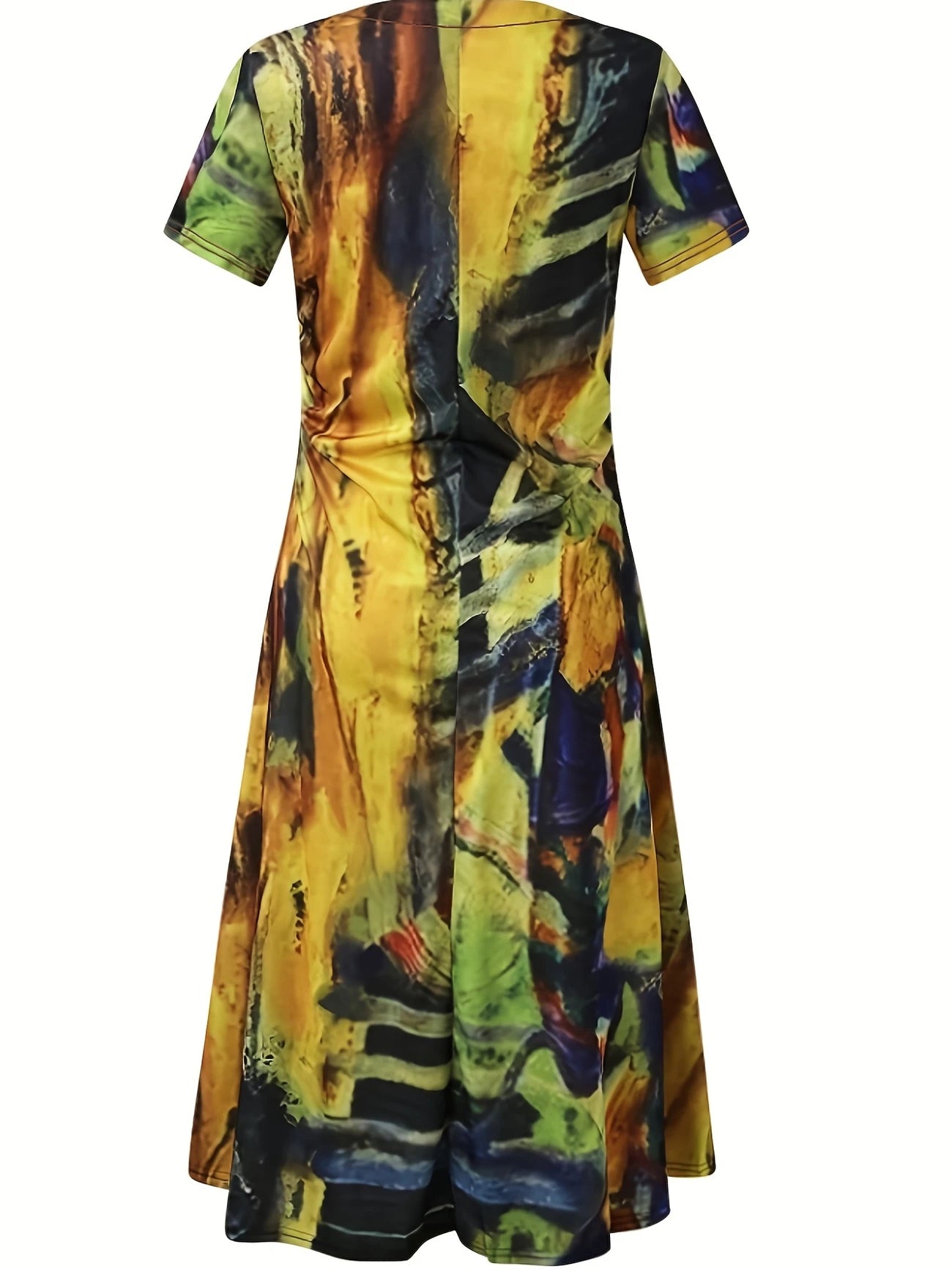 Dames Luchtige abstracte zomerjurk | Midi