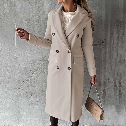 Dames Winter Mantel | Lang, Dubbelrijig
