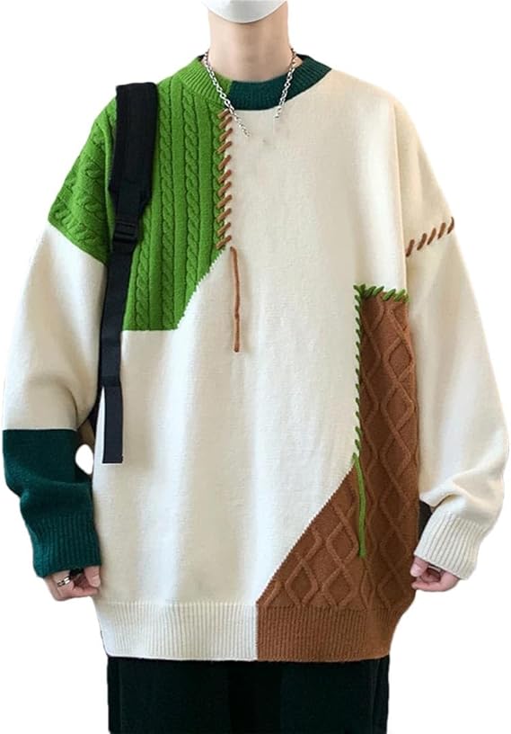 Heren Winter Trui | Patchwork, Lang
