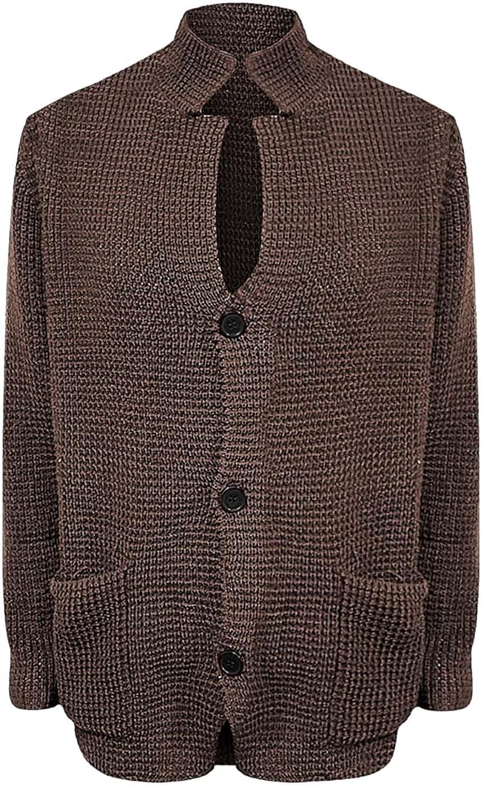 Heren Gebreide Cardigan | Lang, Gestructureerd