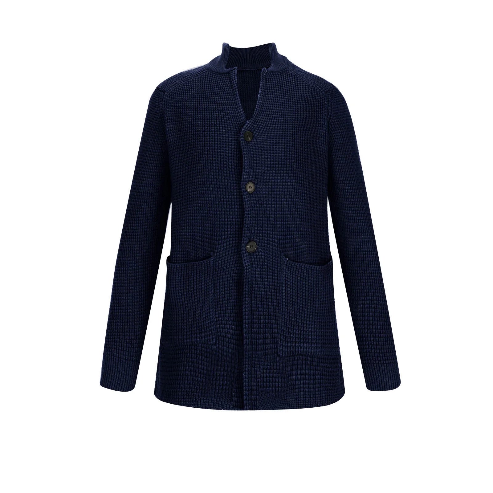 Heren Gebreide Cardigan | Lang, Gestructureerd