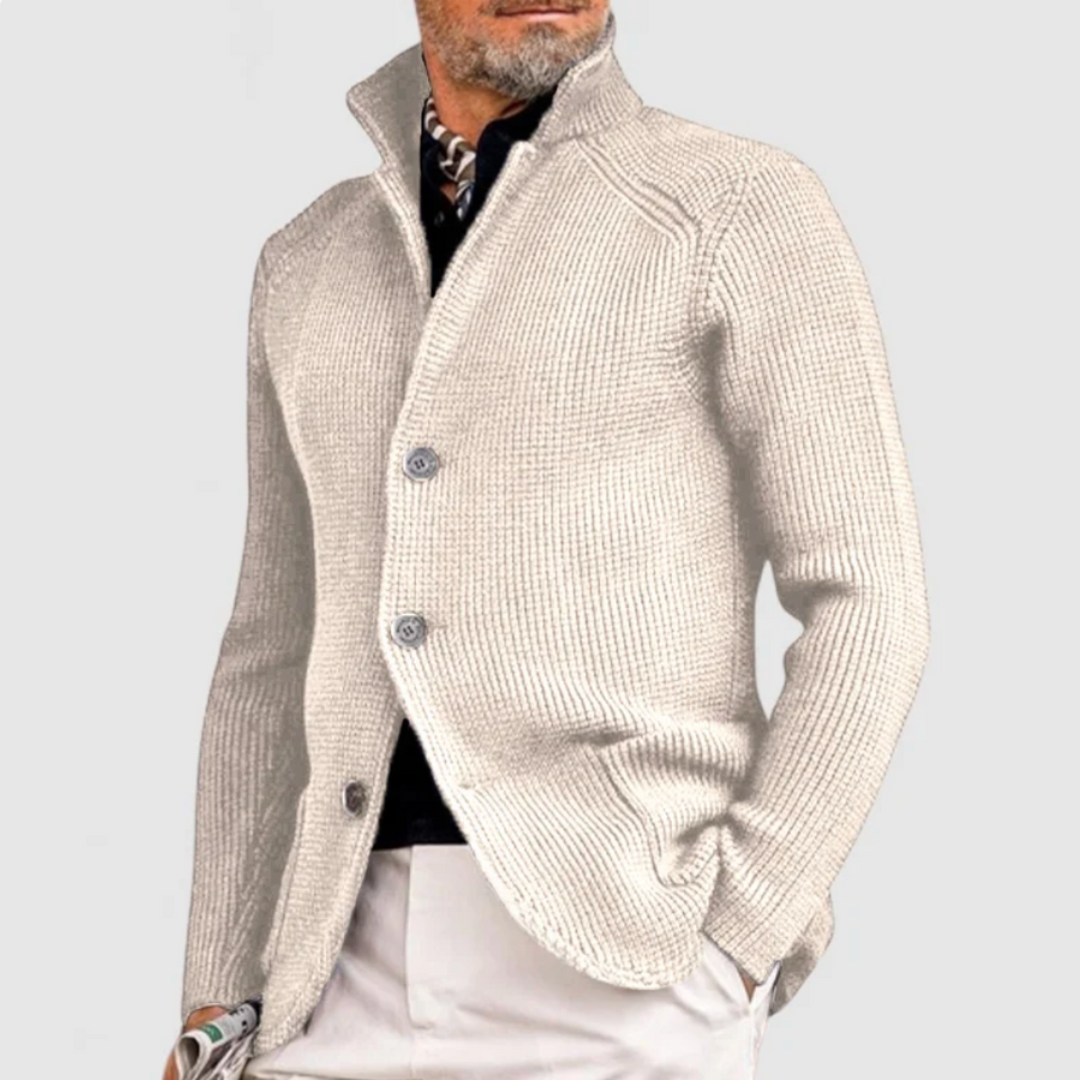 Heren Gebreide Cardigan | Lang, Gestructureerd