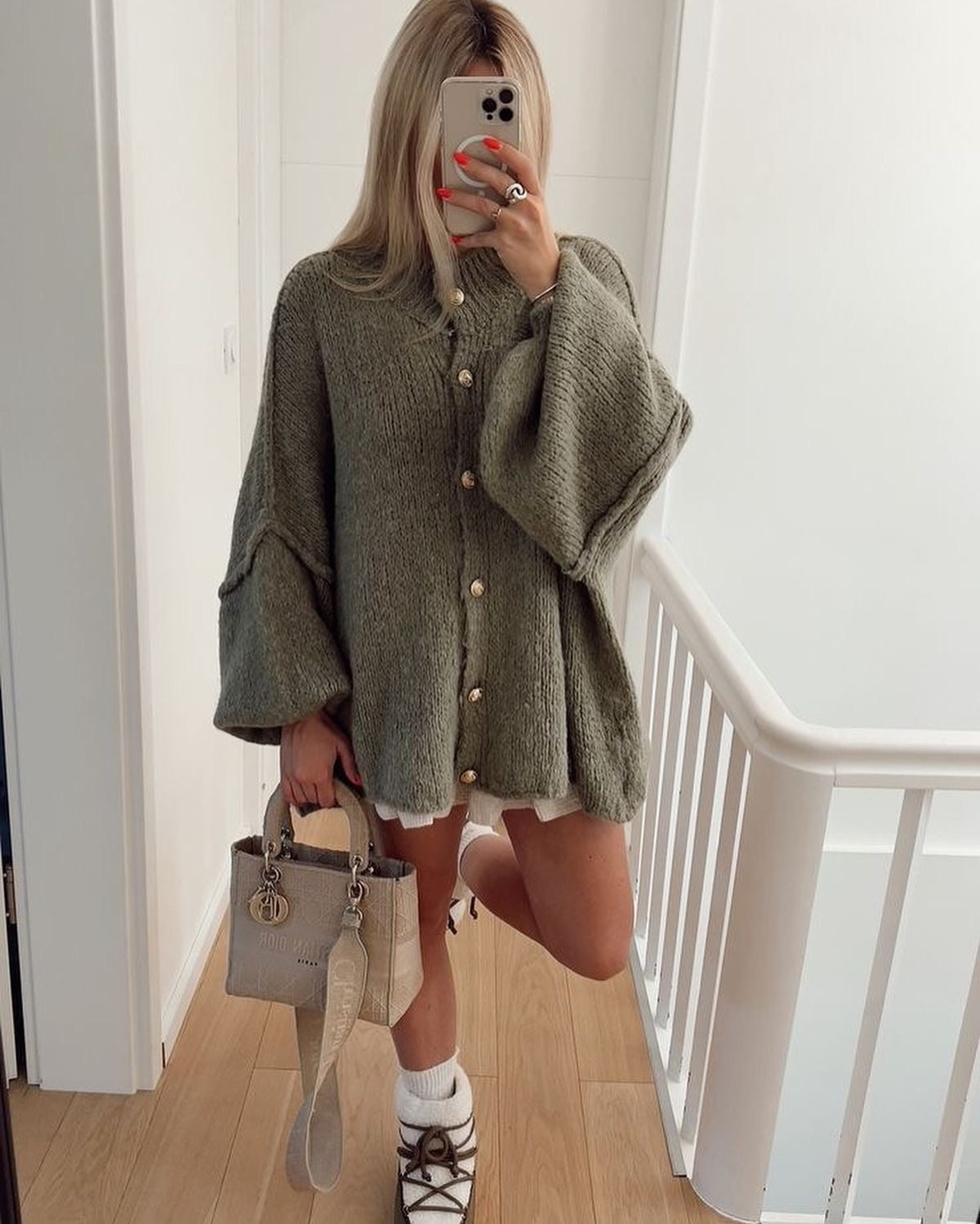 Dames Lang Gebreid Vest | Oversized en Warm