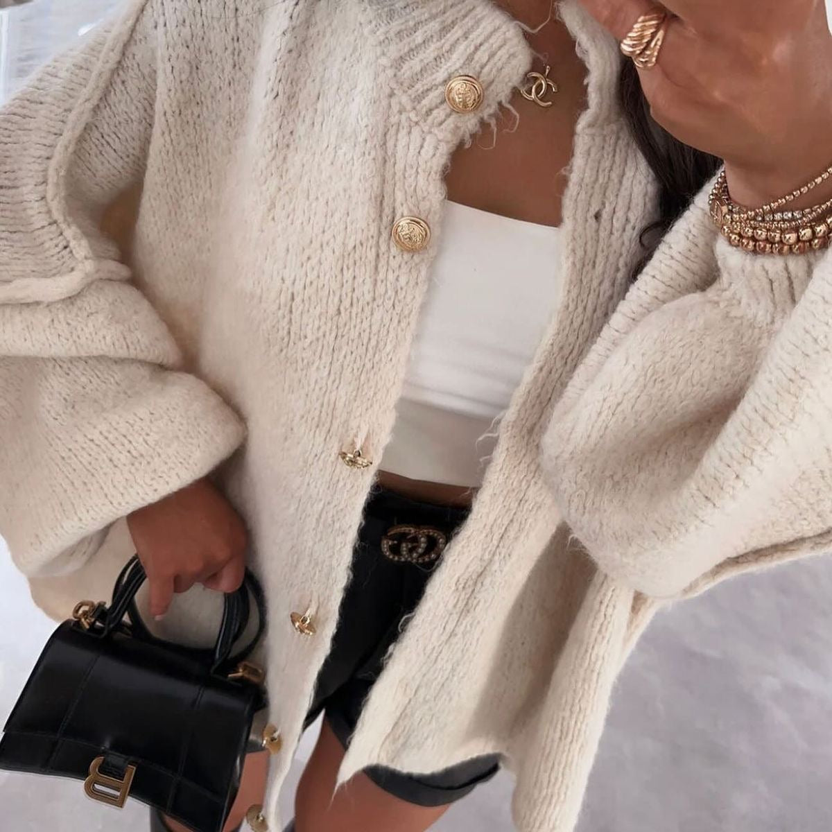 Dames Lang Gebreid Vest | Oversized en Warm