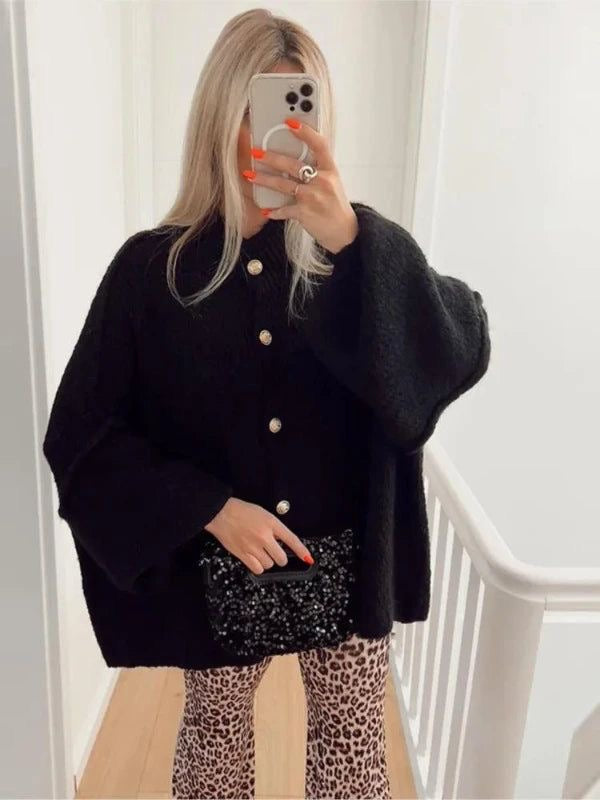 Dames Lang Gebreid Vest | Oversized en Warm