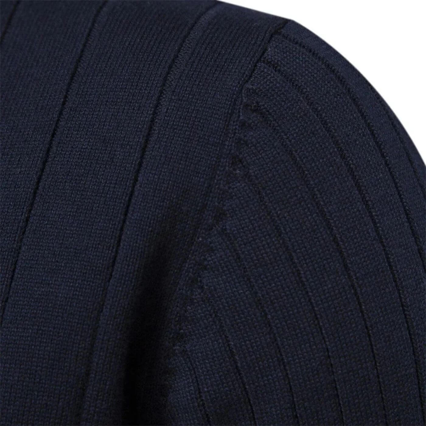 Heren Strak Gebreide Pullover | Zipper, Lang