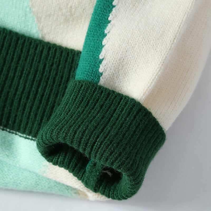 Heren Winter Trui | Patchwork, Lang