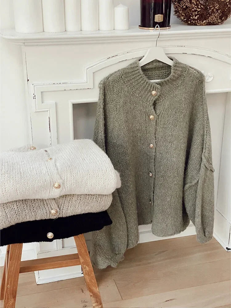Dames Lang Gebreid Vest | Oversized en Warm