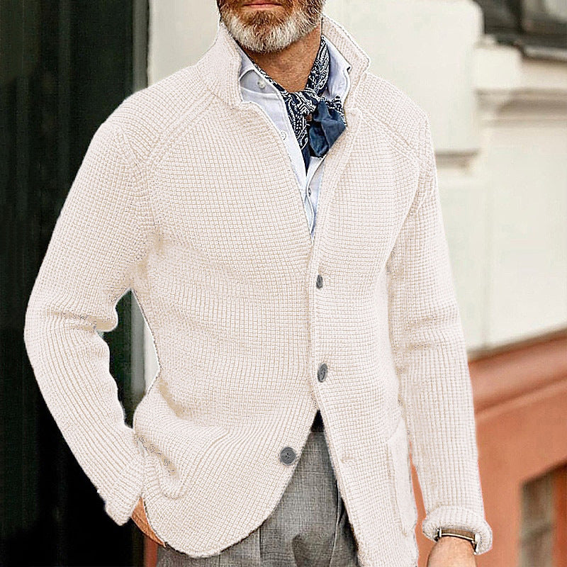 Heren Gebreide Cardigan | Lang, Gestructureerd