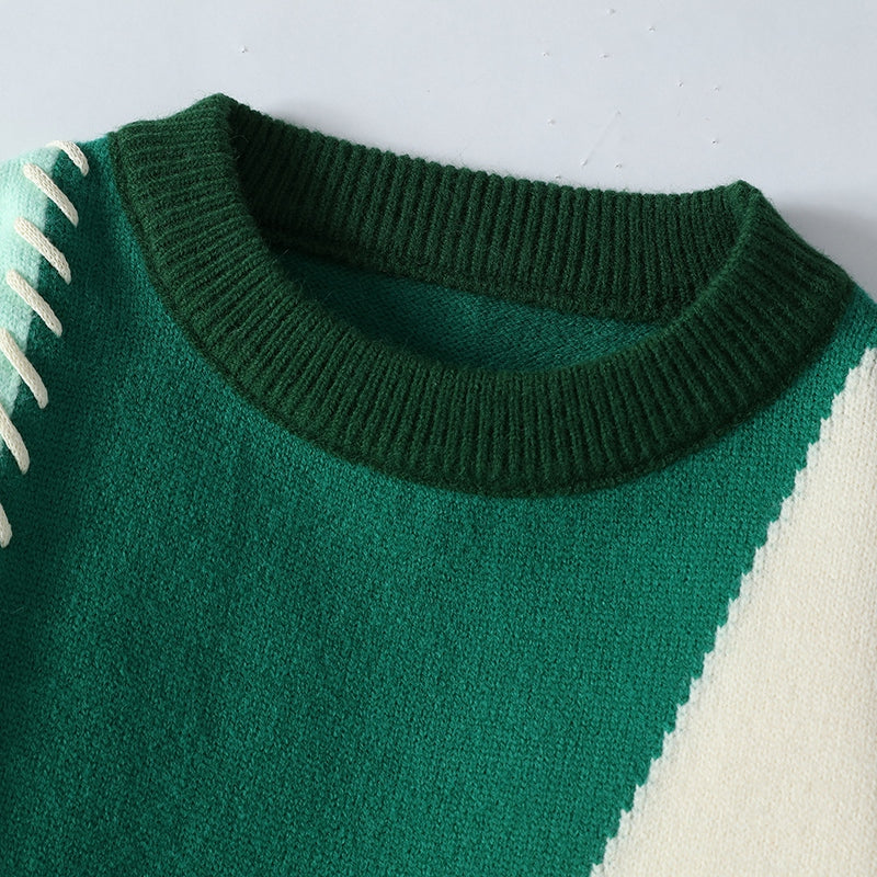 Heren Winter Trui | Patchwork, Lang