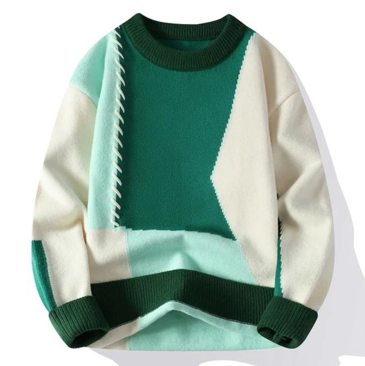Heren Winter Trui | Patchwork, Lang