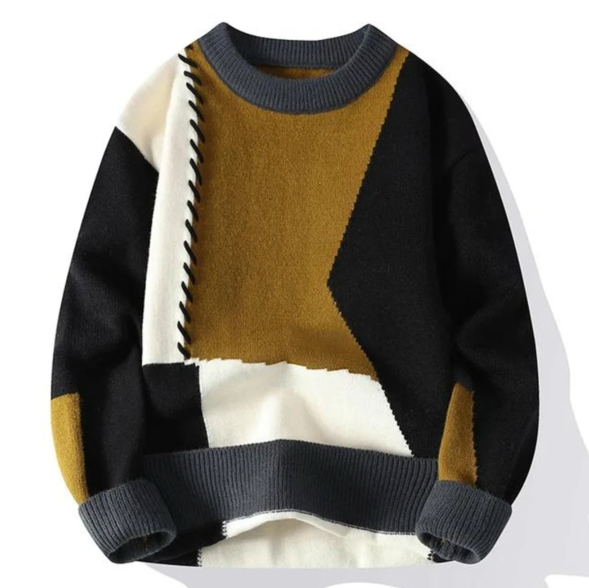 Heren Winter Trui | Patchwork, Lang