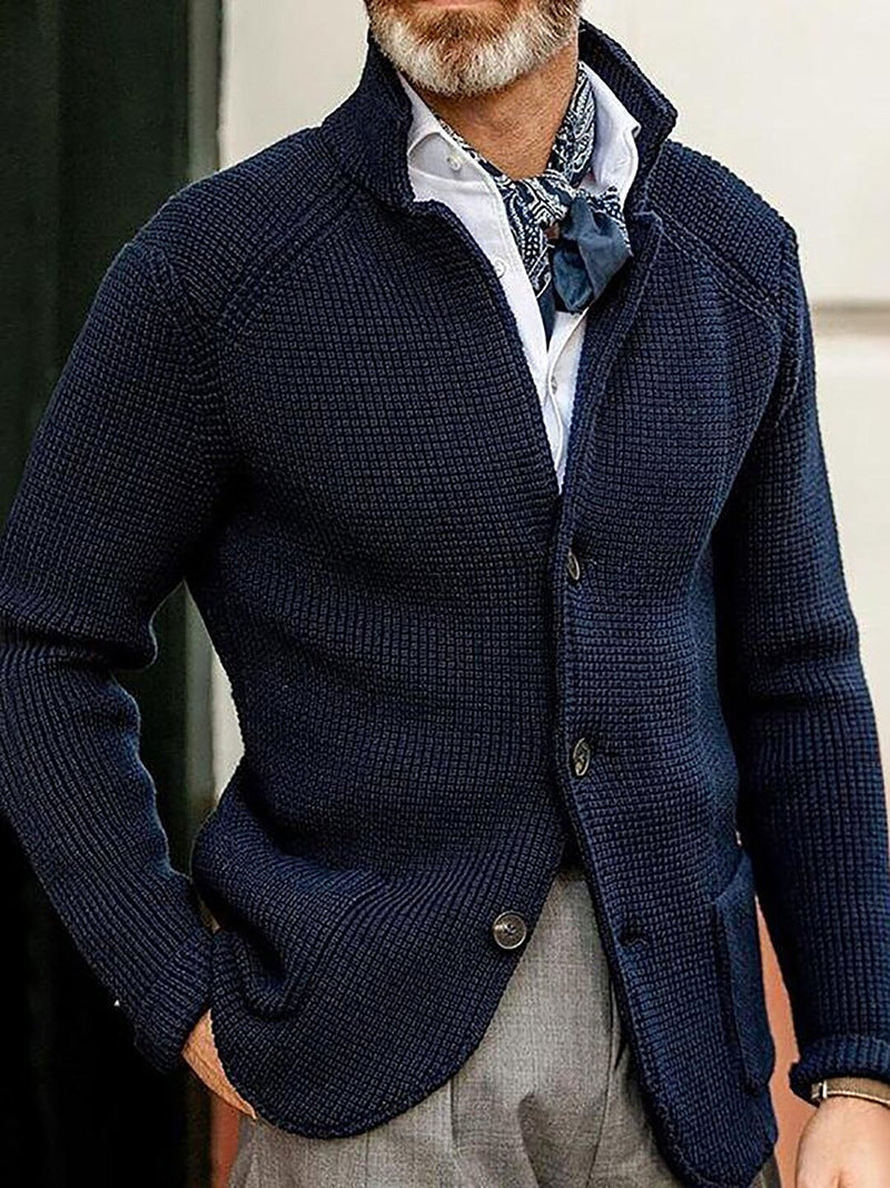 Heren Gebreide Cardigan | Lang, Gestructureerd