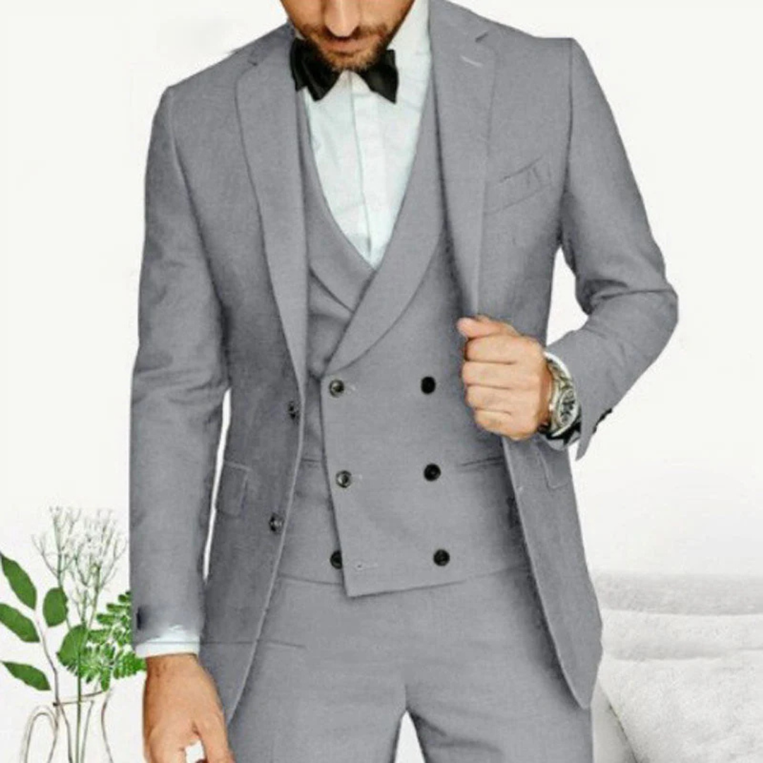 Heren Klassiek Driedelig Pak | Dubbel Gilet, Slim Fit