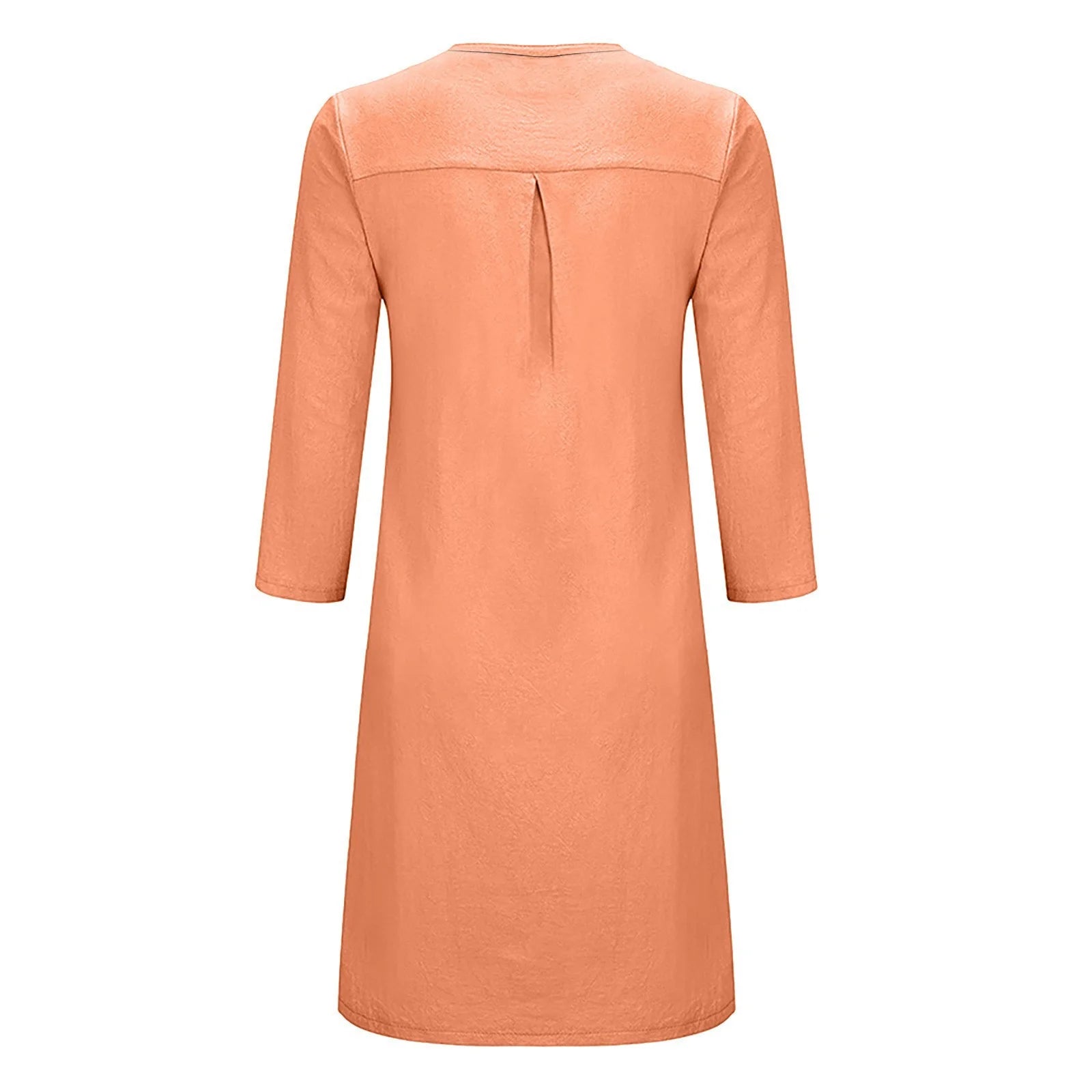 Dames Linnen Zomerjurk | Midi