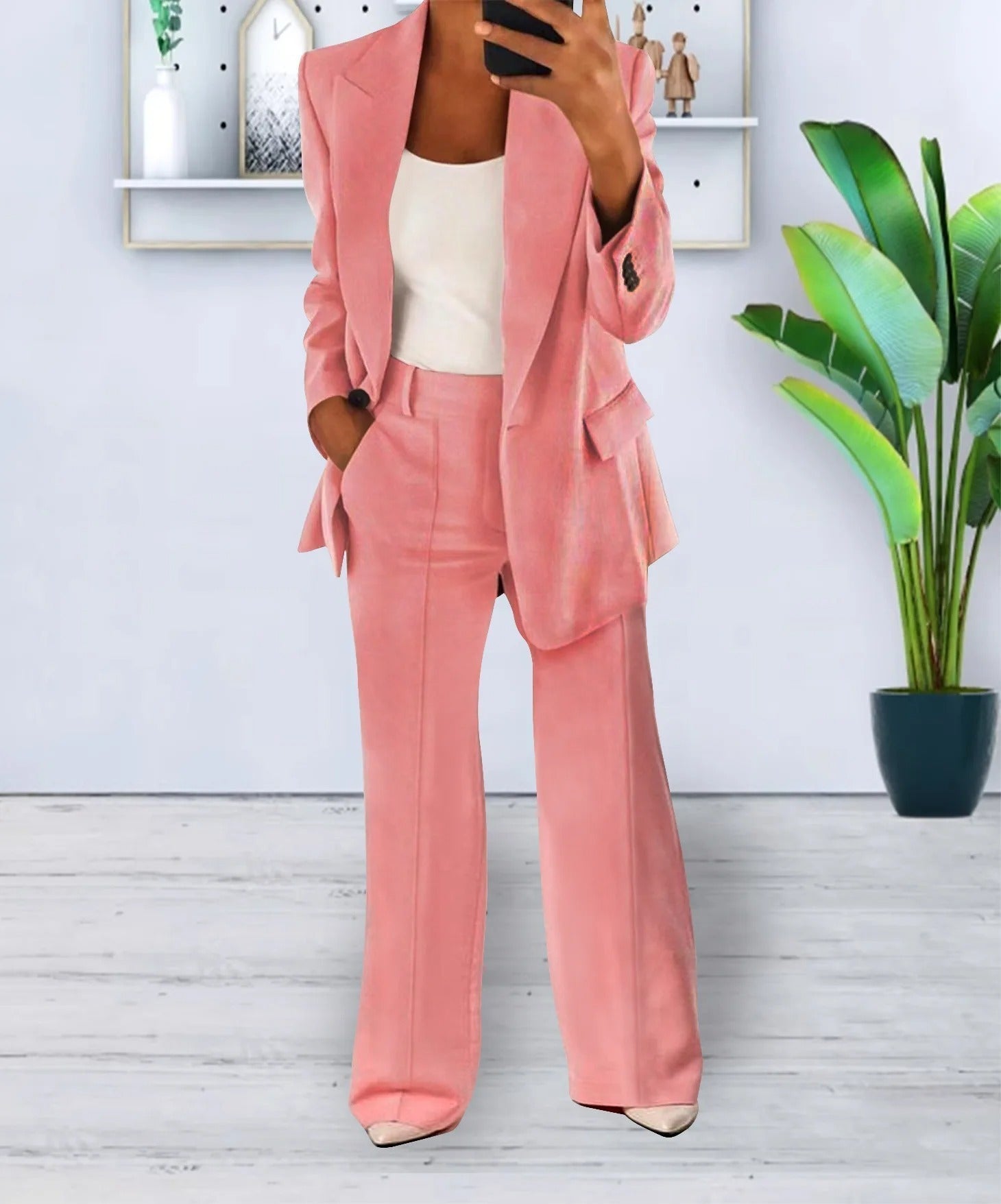 Dames Tweedelig Zomer Pak | Zakelijk, Met Broek