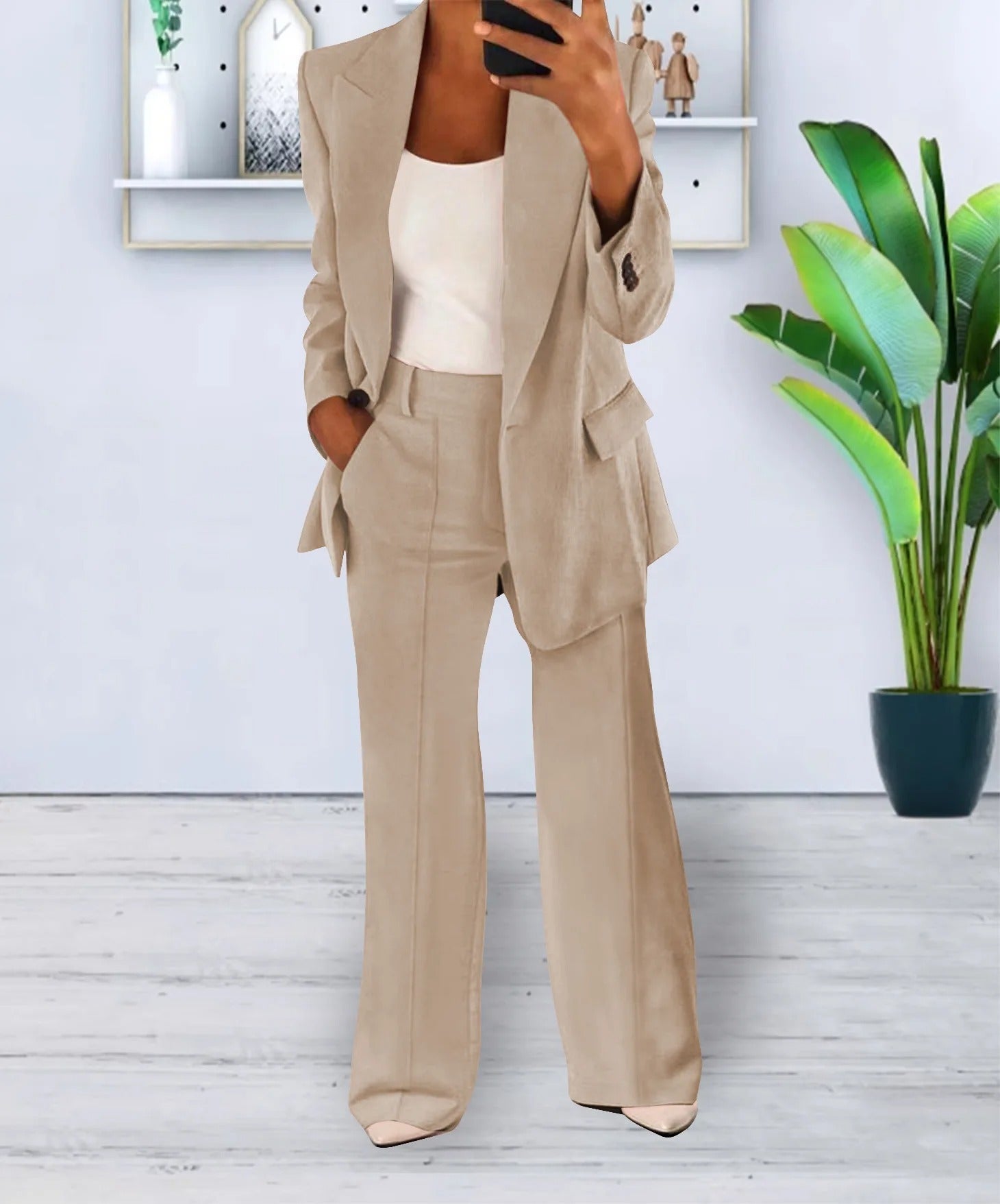 Dames Tweedelig Zomer Pak | Zakelijk, Met Broek