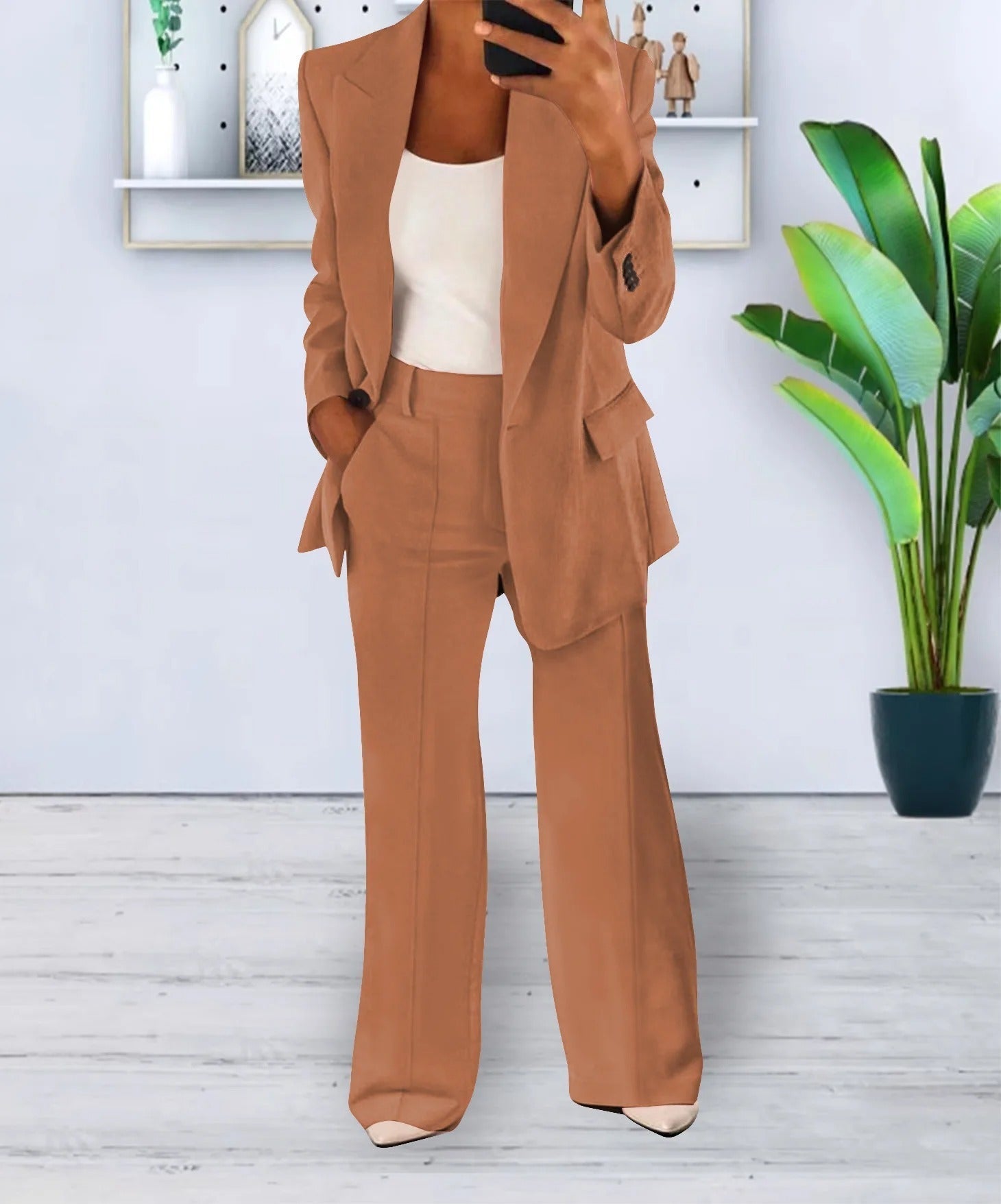 Dames Tweedelig Zomer Pak | Zakelijk, Met Broek