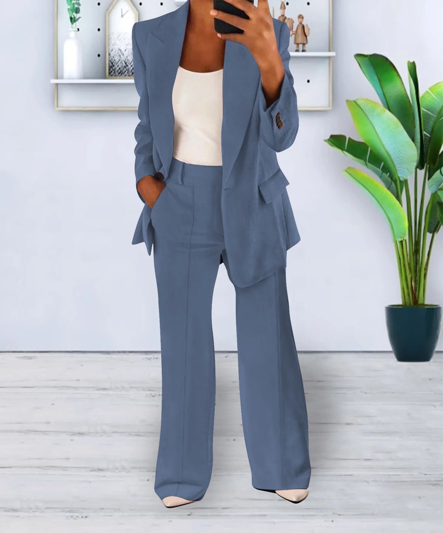 Dames Tweedelig Zomer Pak | Zakelijk, Met Broek