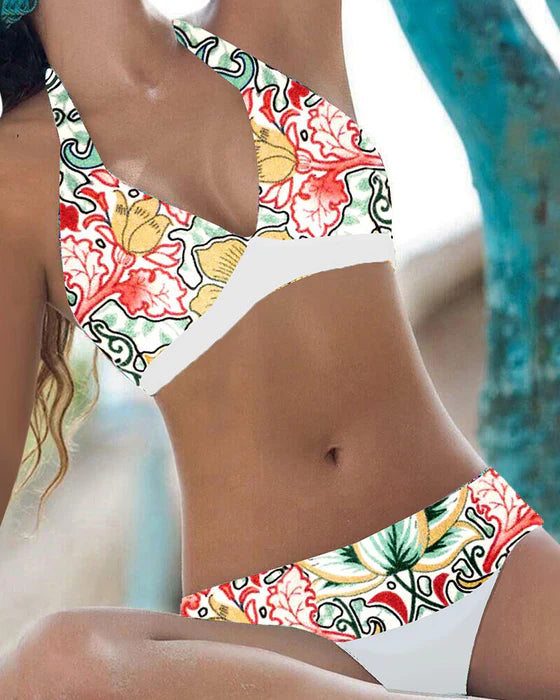 Dames Zomer Bikini | Kleurvol, Diepe Halslijn