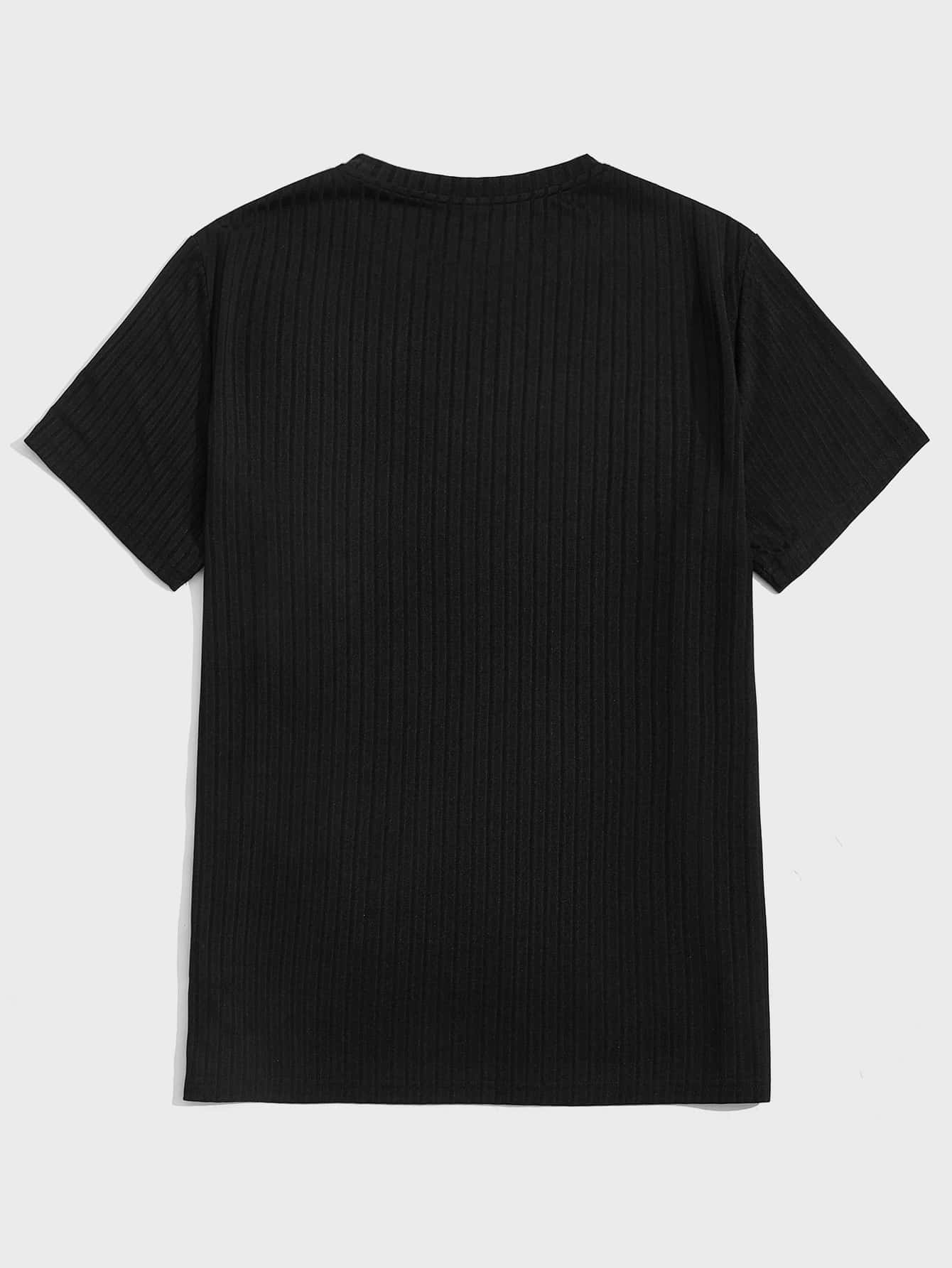 Heren Geribbeld T-shirt | Korte Mouwen