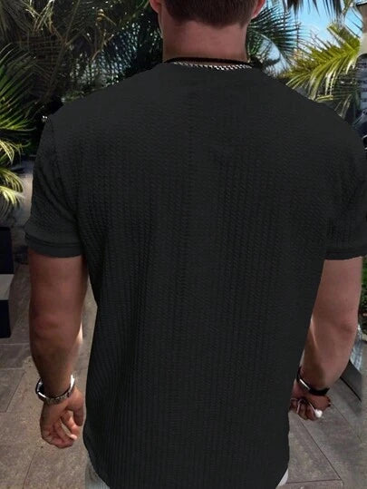 Heren Geribbeld T-shirt | Korte Mouwen