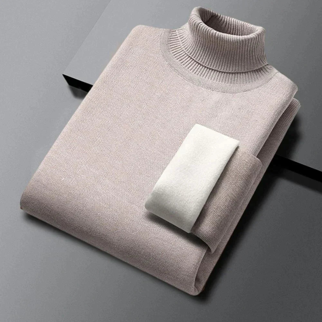 Heren Rollkragen Pullover | Warme Fleecevoeringstijl