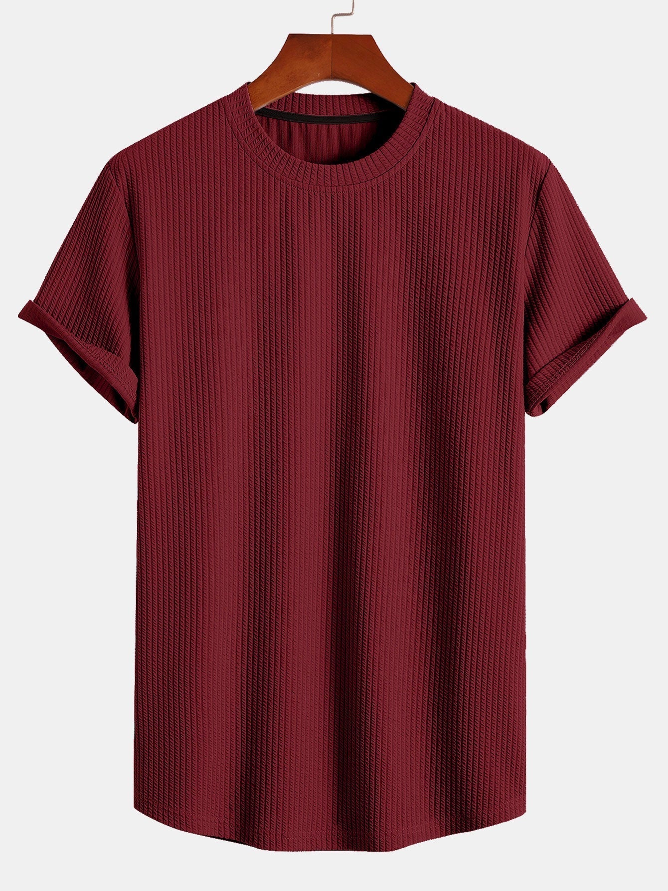 Heren Geribbeld T-shirt | Korte Mouwen
