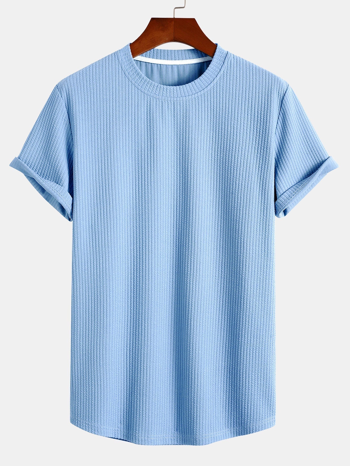 Heren Geribbeld T-shirt | Korte Mouwen