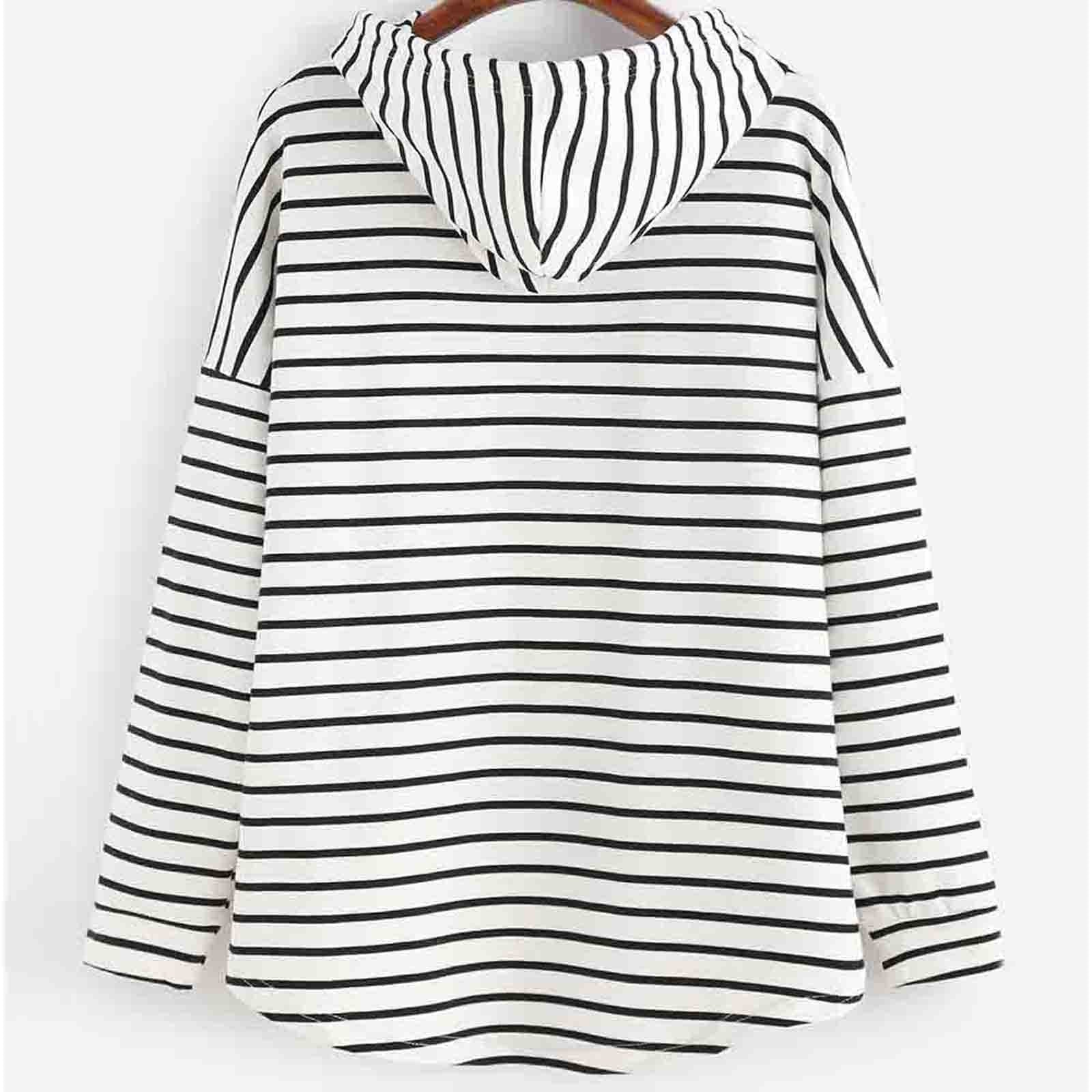 Dames Zomer Hoodie | Gestreept, Met Capuchon