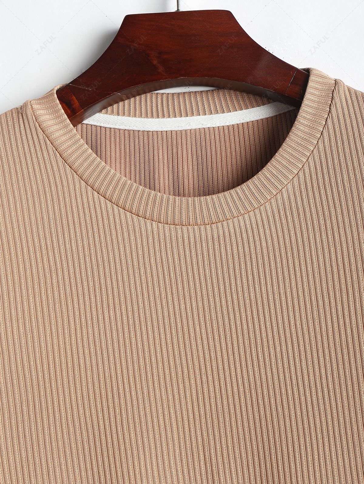 Heren Geribbeld T-shirt | Korte Mouwen