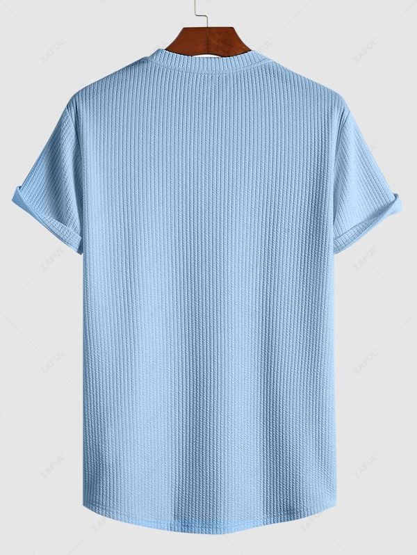 Heren Geribbeld T-shirt | Korte Mouwen