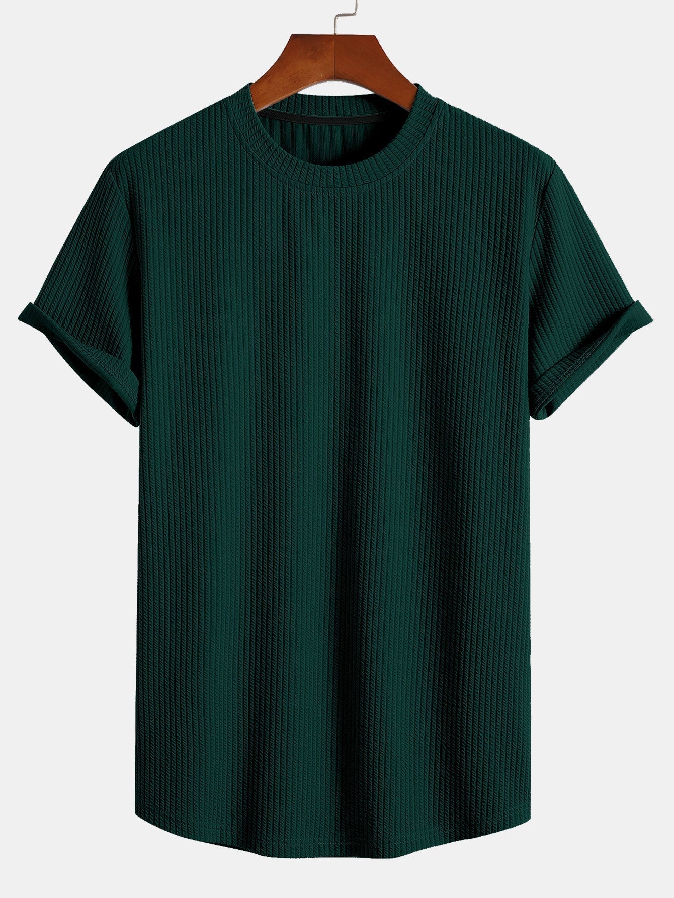 Heren Geribbeld T-shirt | Korte Mouwen