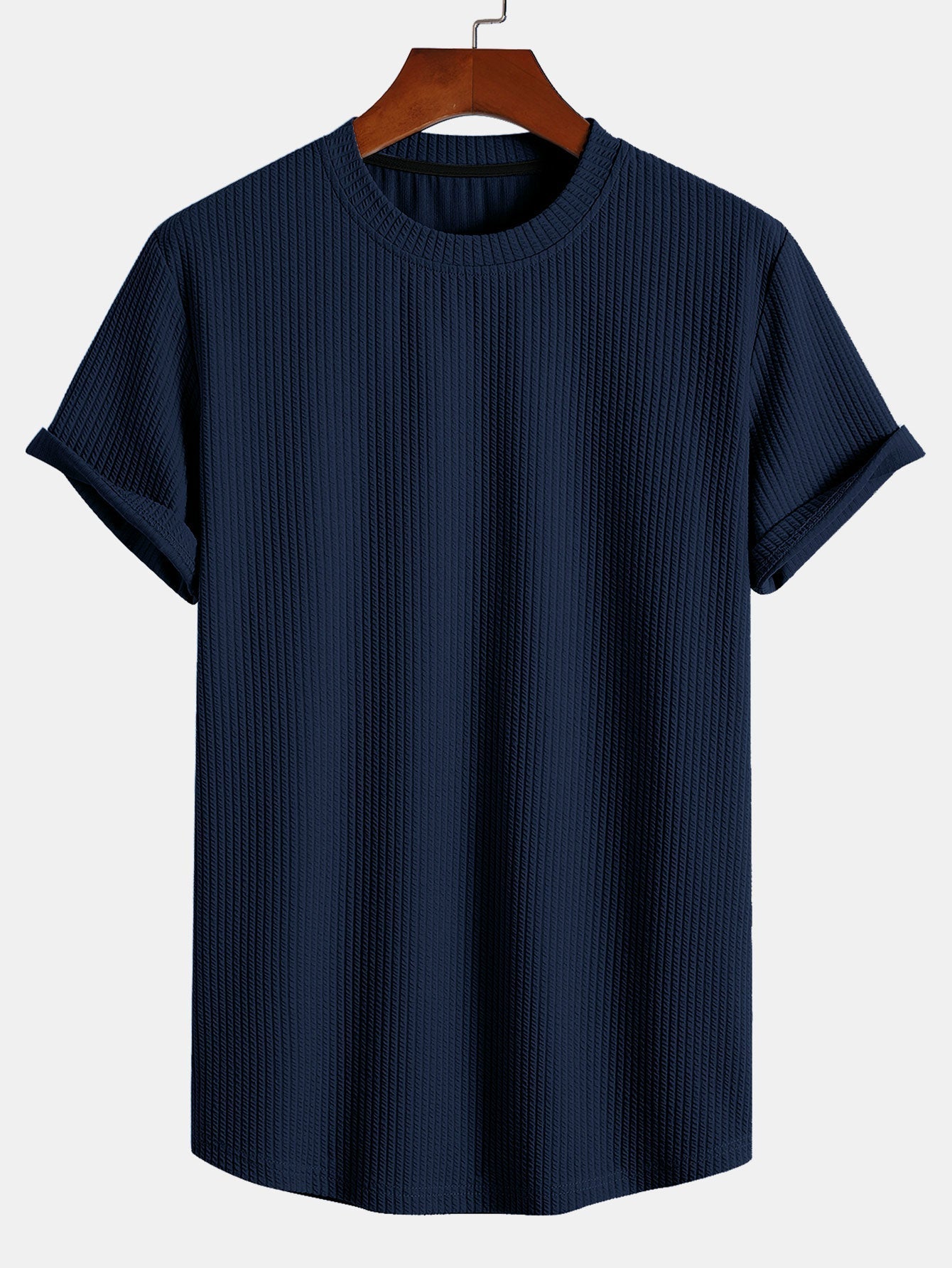 Heren Geribbeld T-shirt | Korte Mouwen