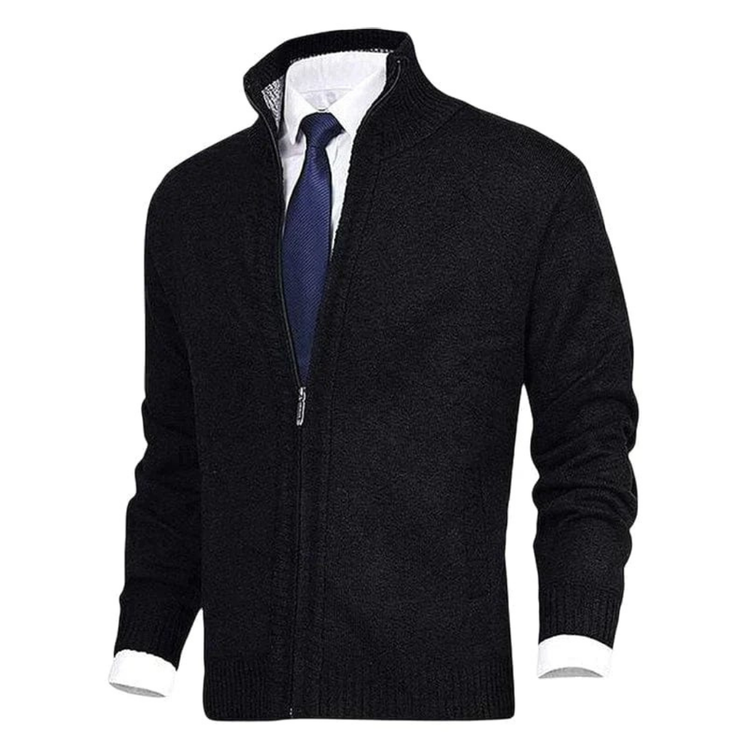 Heren Moderne Winter Strickjacke | Ritssluiting, Fijngebreid