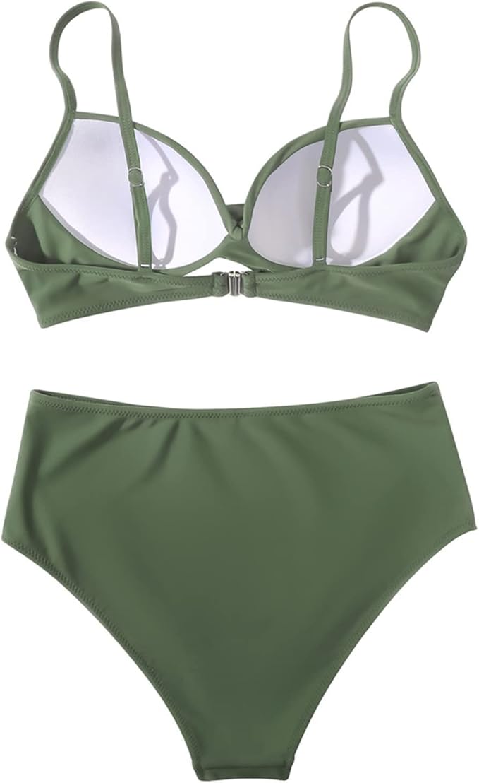 Dames Zomer Bikini | Hoog Taille, Gerimpeld