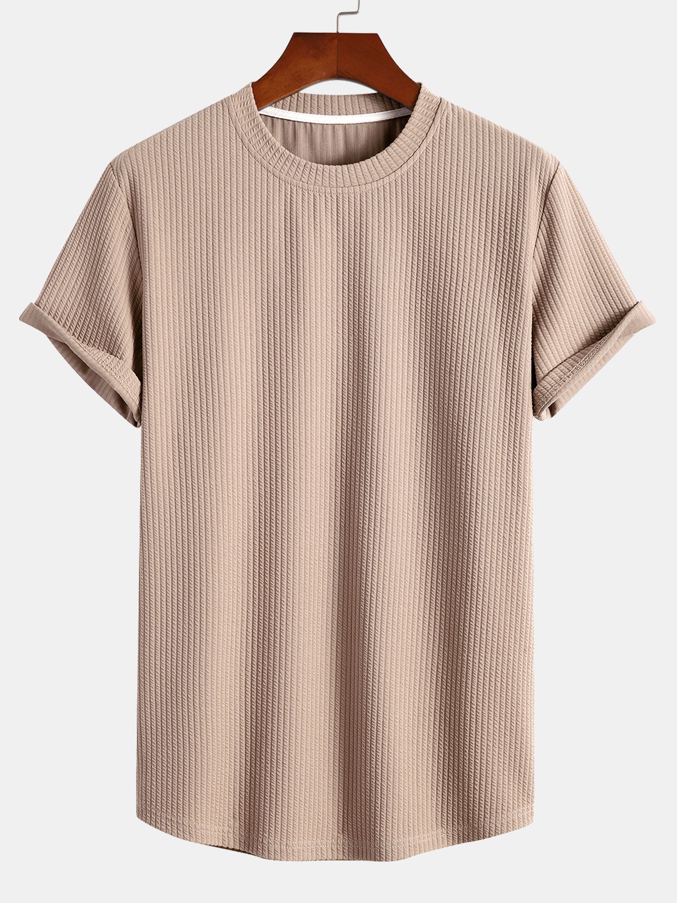 Heren Geribbeld T-shirt | Korte Mouwen