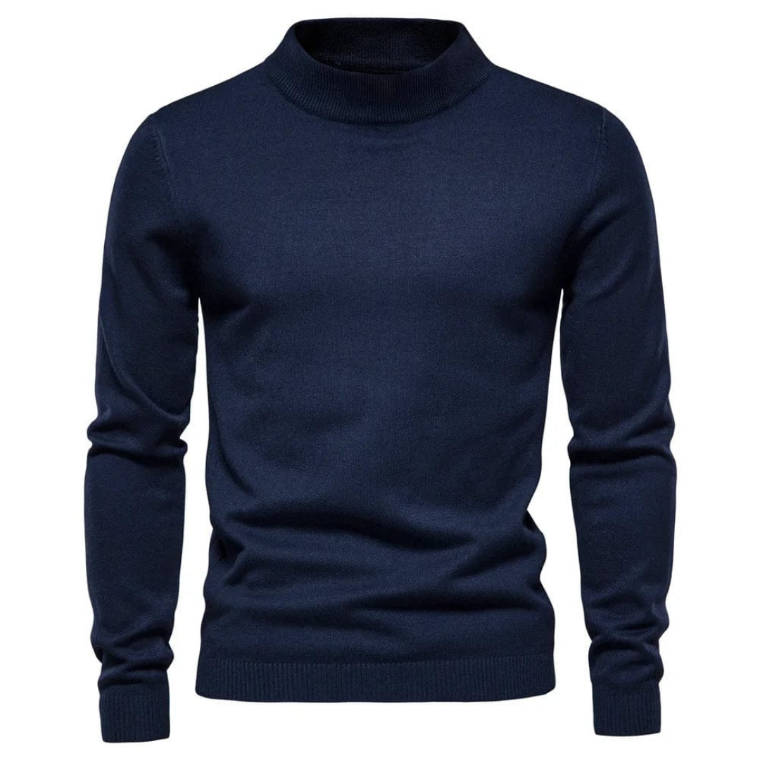 Heren Fijngebreide Pullover | Elegante Korte Kraagstijl