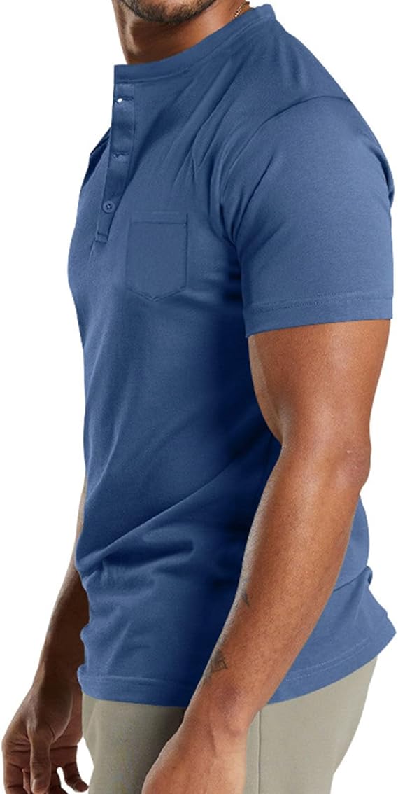 Heren Sportief T-shirt | Stehkragensluiting