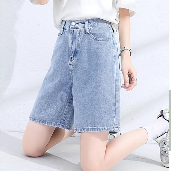 Dames Zomer Jeansshorts | Hoog, Bermuda