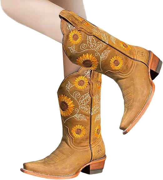 Dames Zomer Laarzen | Cowboy, Geborduurd