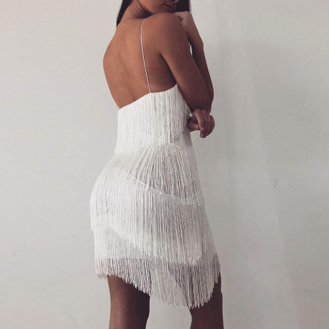 Dames Sexy Franje Cocktailjurk | Mini