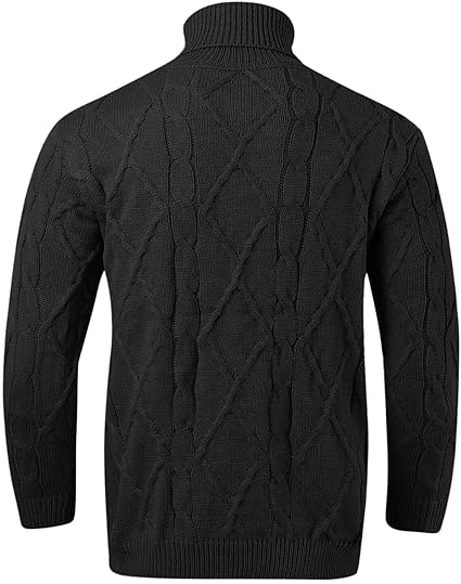 Heren Grofgebreide Pullover | Warme Rollkraagstijl