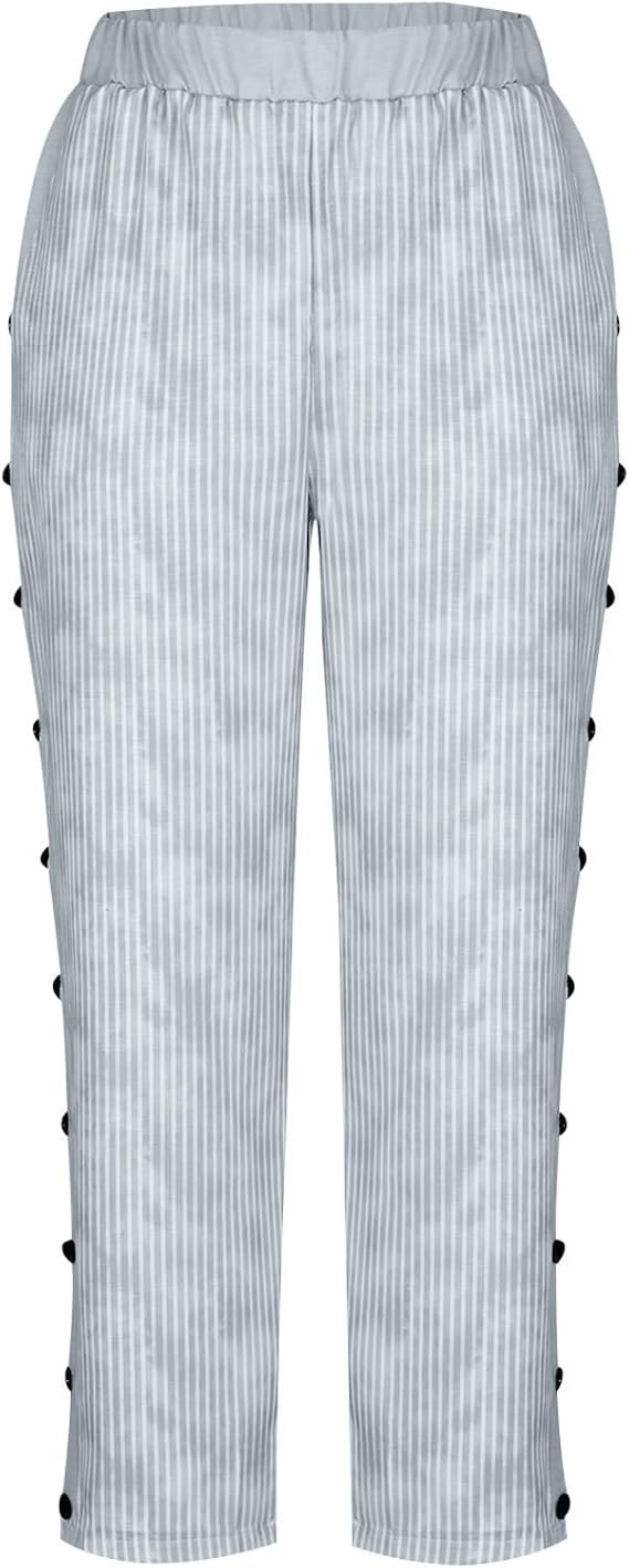 Dames Zomer Stoffen Broek | Kort, Knoopdetail