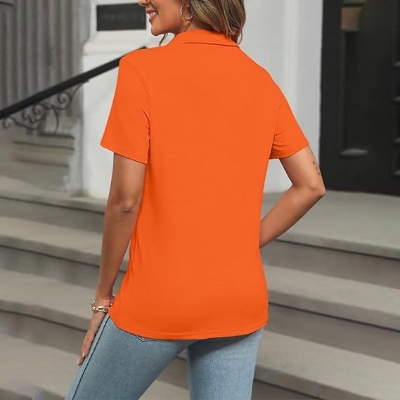 Dames Zomerse Polo T-shirt | Kortemouw, Knopenlijst